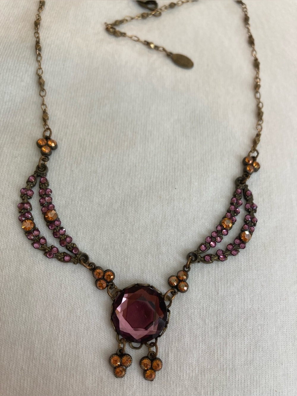Anne Koplin Designs Old World Purple Dainty Necklace